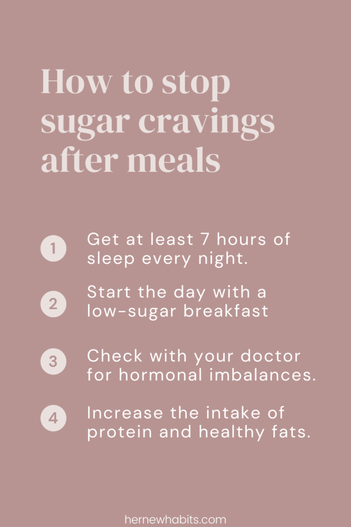 How can you stop sugar cravings after meals?