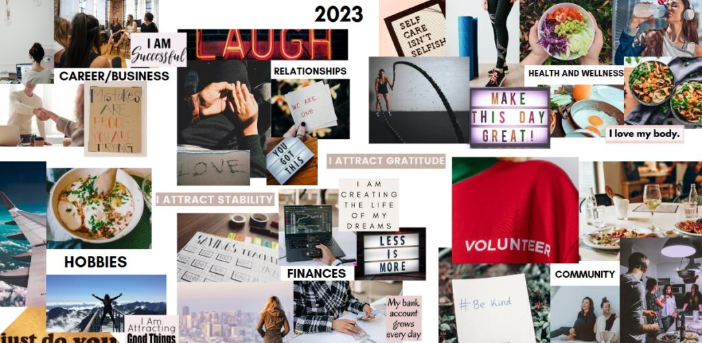 Vision board 2023 to manifest your dreams