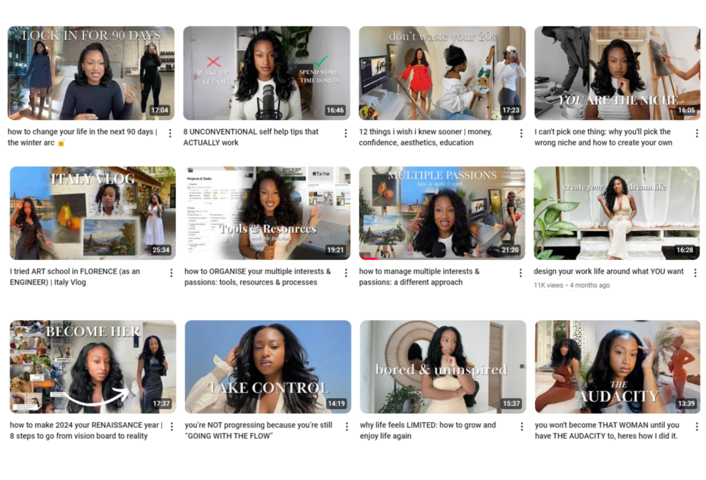 Adama Lorna self-growth YouTube