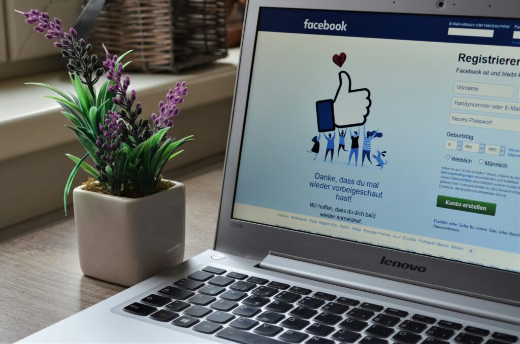 Photo of Facebook Web Version Login Page